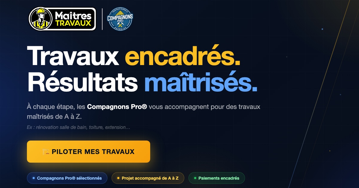 MaîtresTravaux.com website preview